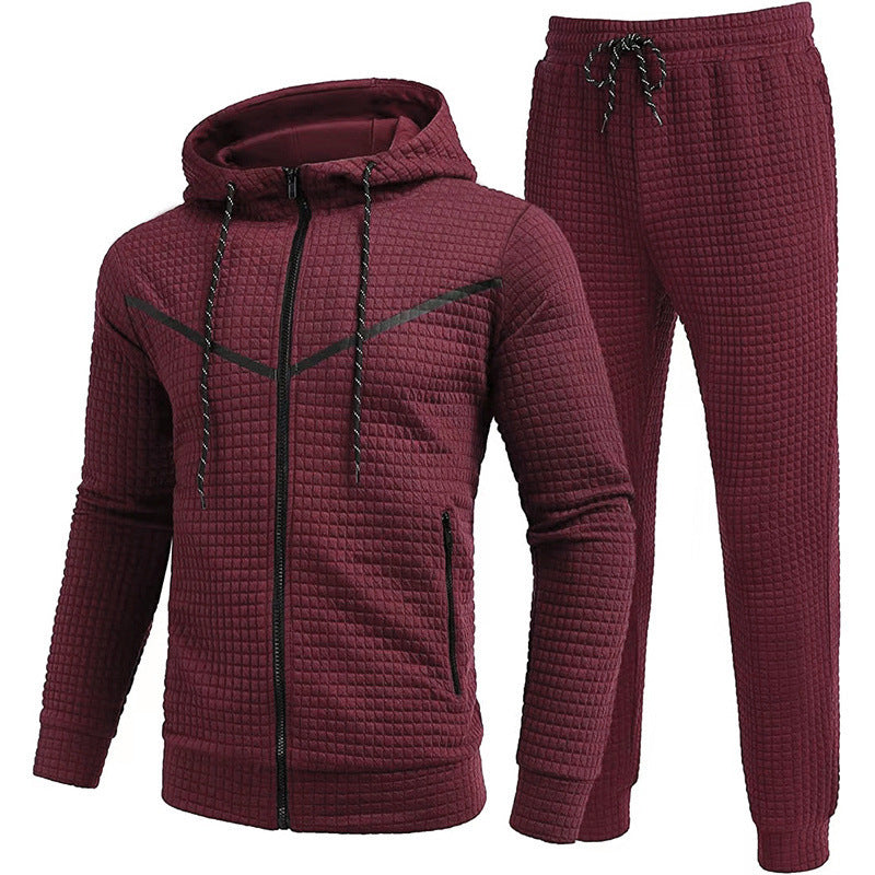 Urban tracksuit jacket for men with practical zippered pockets and structured surface Lune London