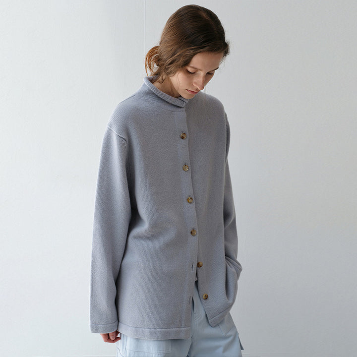 Veste en laine chaude pour femmes avec col montant Chic & Stil