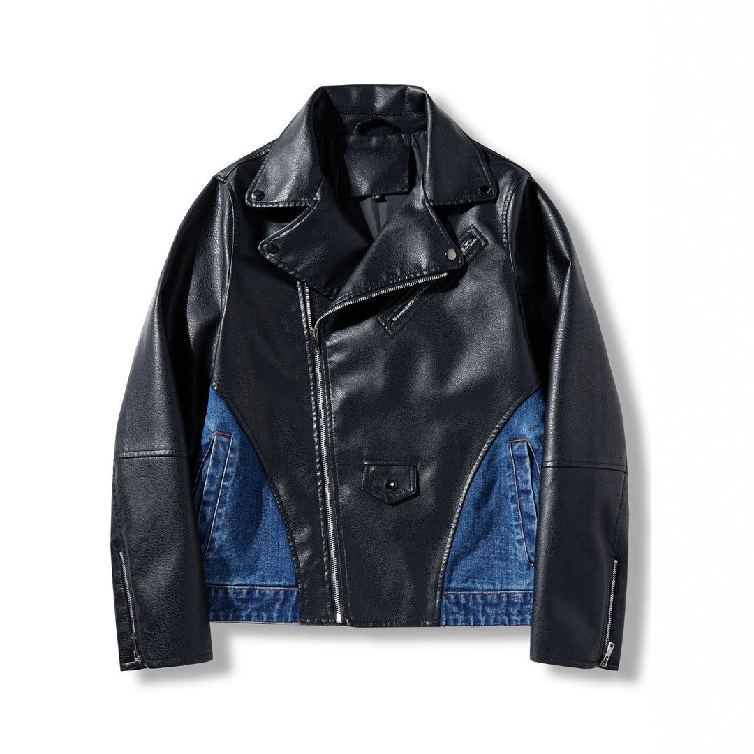 Lune London faux leather and denim jacket for men