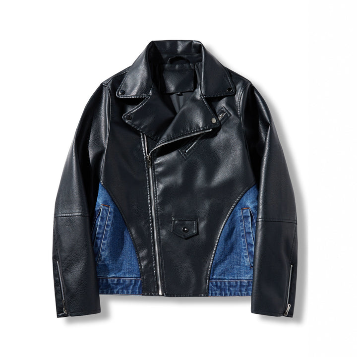 Lune London faux leather and denim jacket for men