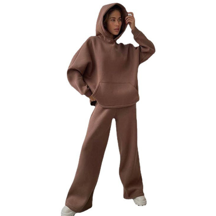 Ladies Oversized Comfortable Hoodie and Chic Puff Pants Set