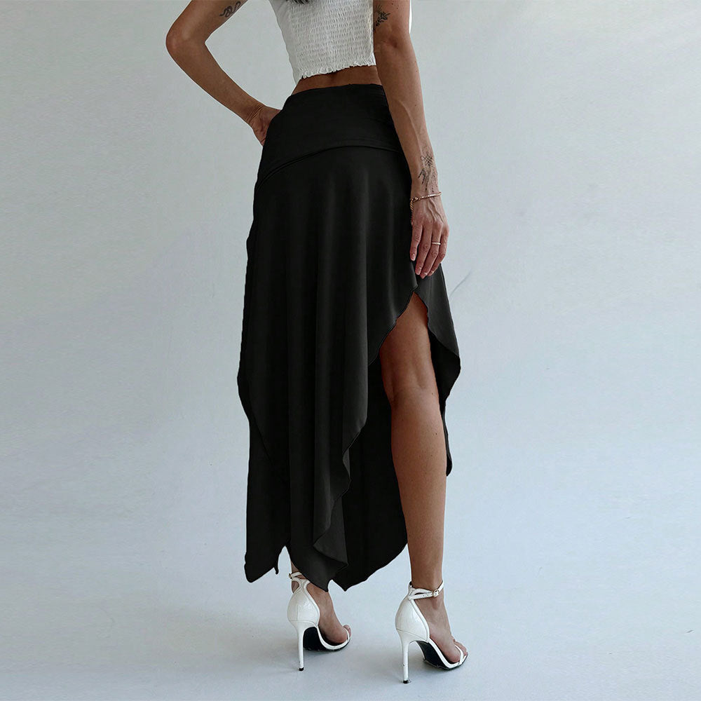 Jupe maxi asymétrique pour femmes avec un élégant drapé Chic & Stil