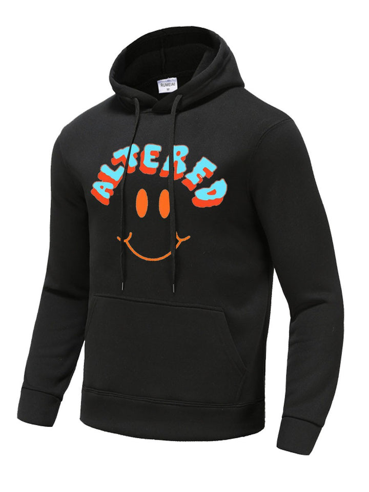 Men's hoodie with a catchy smiley print and a comfortable cut Lune London
