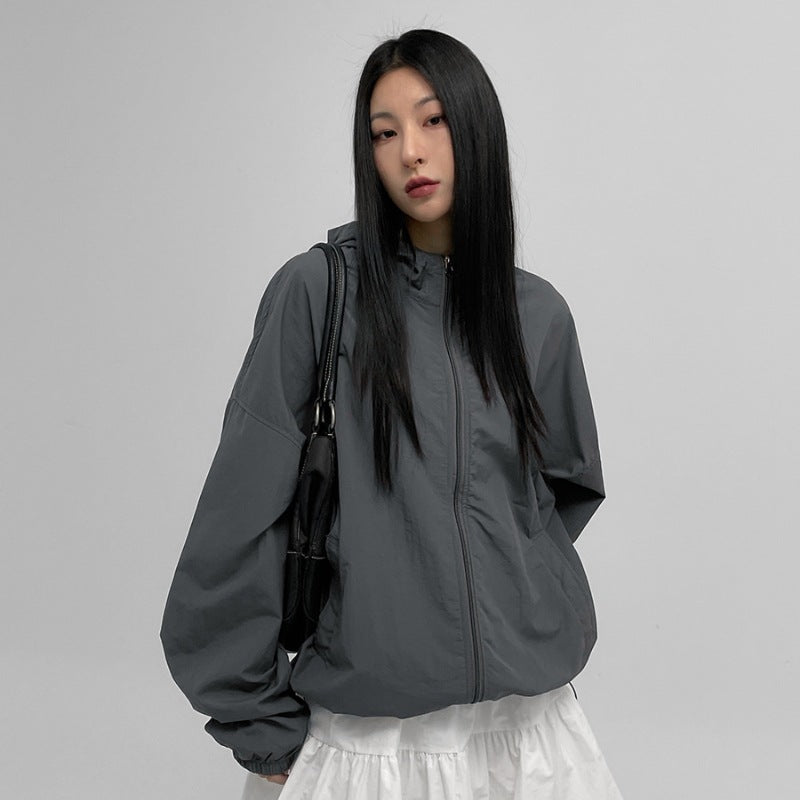 Veste de transition décontractée pour femmes avec col haut et cordon de serrage réglable Chic & Stil 1772505648