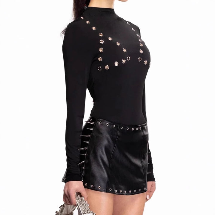 Body for women with decorative studs and long sleeves Chic and Style
