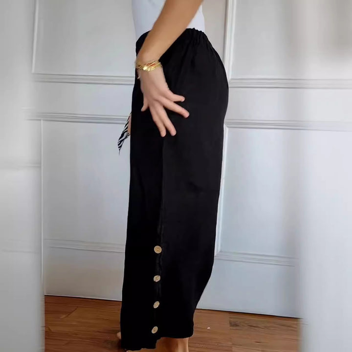 Lune London breathable wide linen pants for ladies