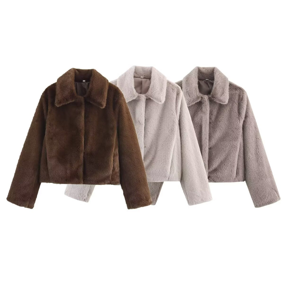Veste en fausse fourrure confortable pour femmes Chic & Stil