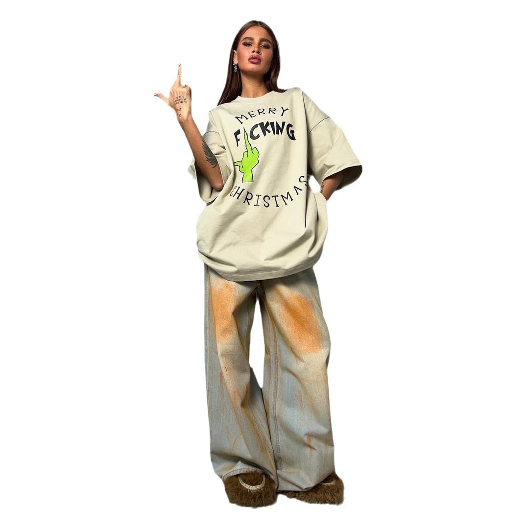 Oversized T-shirt for women with eye-catching graphic print and relaxed fit Lune London