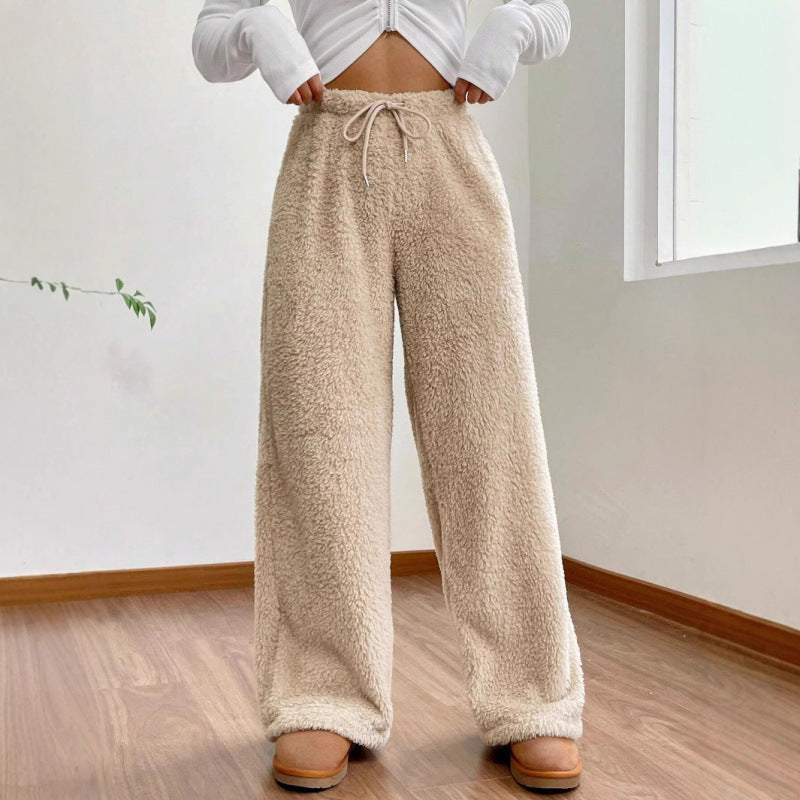 Ladies Fluffy Relaxed Pants In Casual Cut Lune London