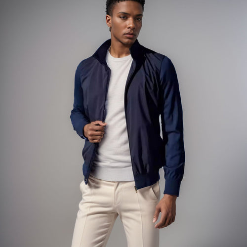 Stylish and functional men's jacket with high collar and multiple pockets Lune London