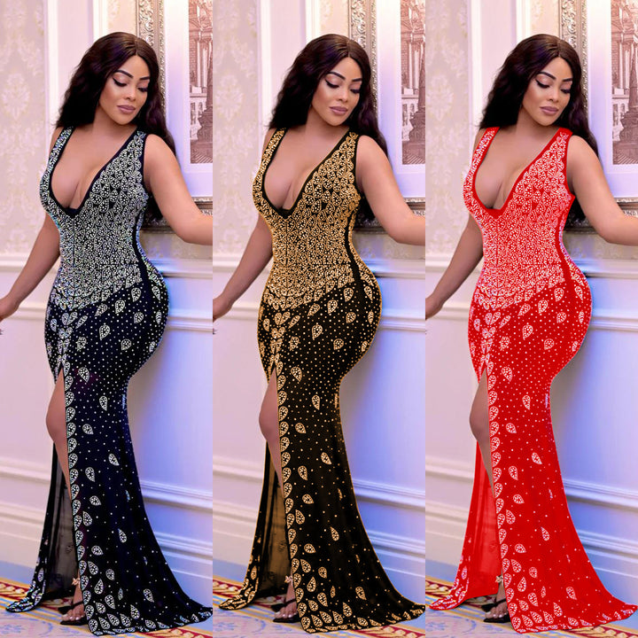 Ladies Elegant Evening Dress Split Lune London