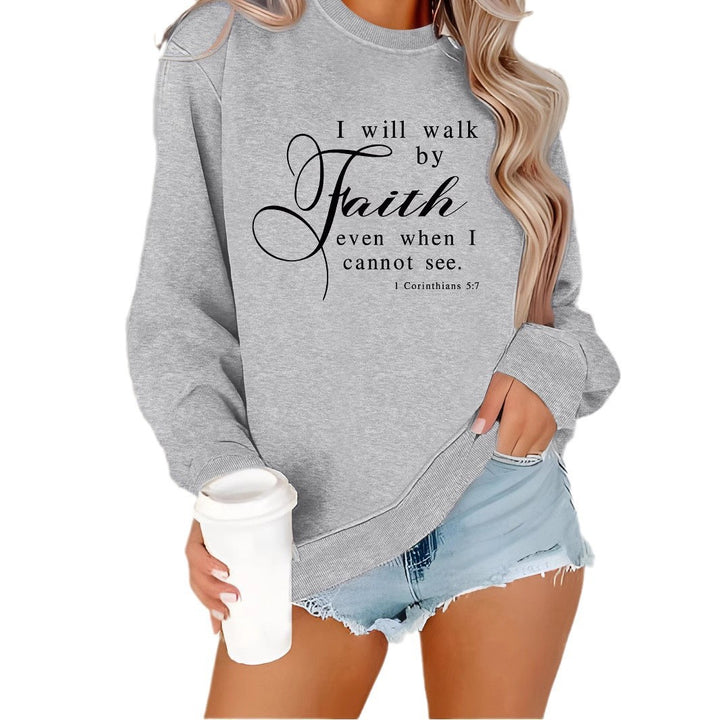 Sweatshirt pour femmes avec inscription inspirante et matériau doux Chic & Stil