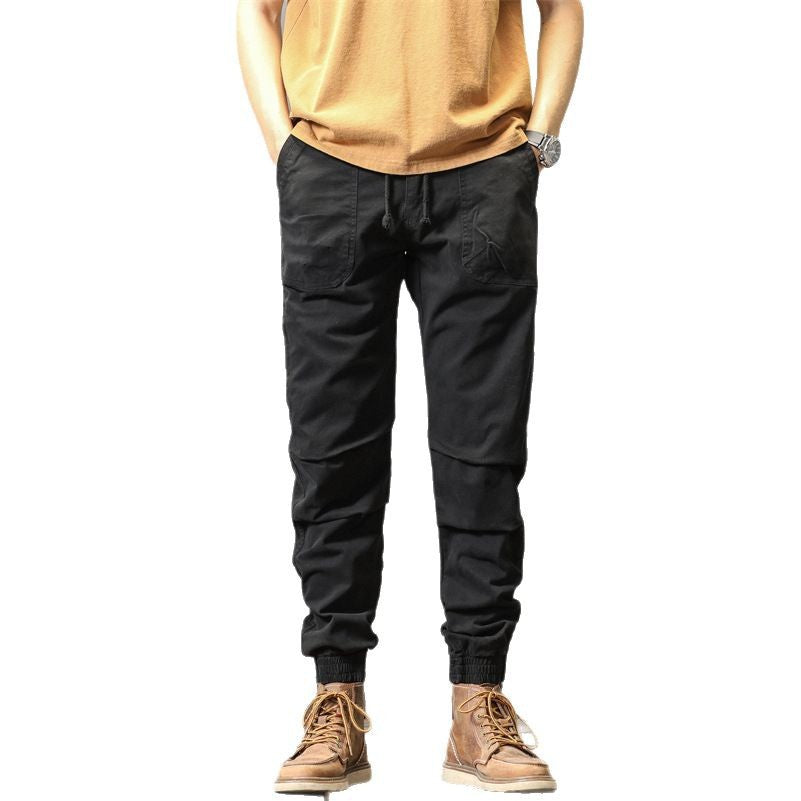 Pantalons cargo confortables pour hommes avec taille élastique et poches multifunctionnelles Lune London