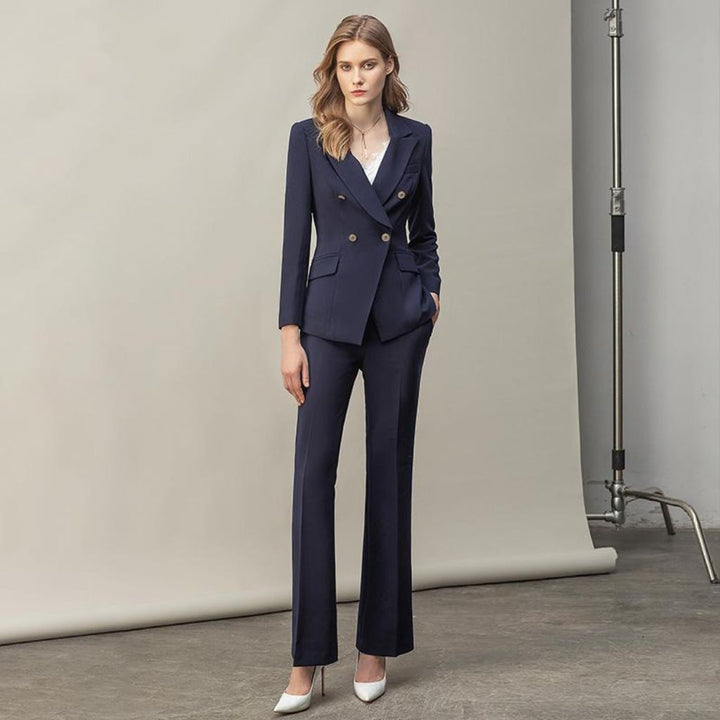 Ensemble de costume élégant pour femmes à double boutonnage Chic & Stil