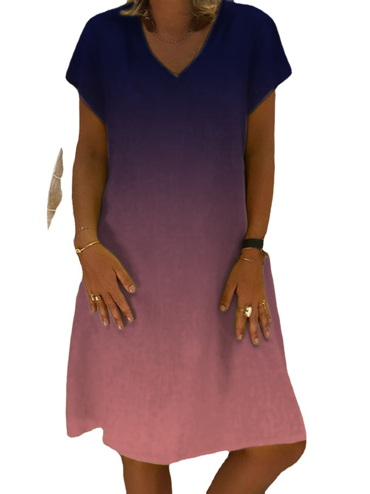 Ladies leisure V neck shift dress Lune London