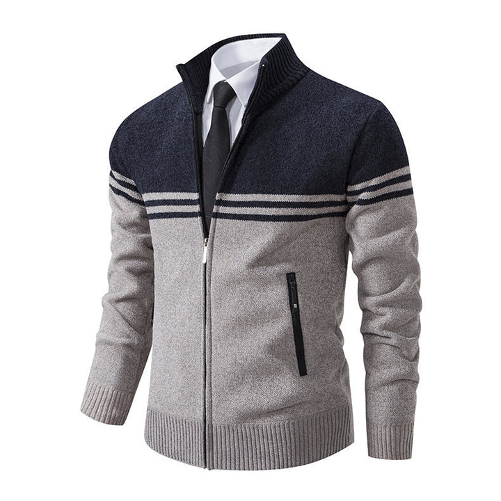 Stylish leisure jacket for men with high collar and modern zip details Lune London