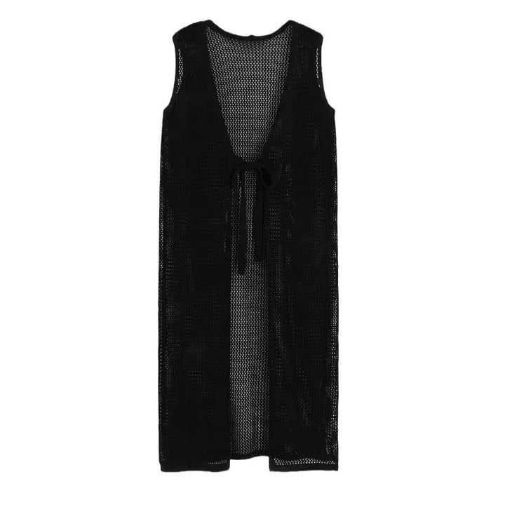 Ladies knitted cardigan with a loose fit and tie Lune London