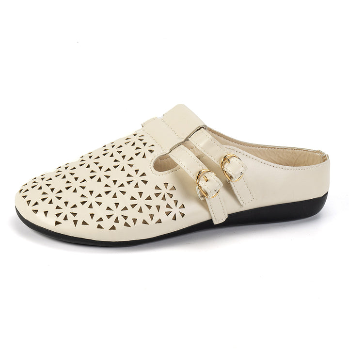 Comfortable women’s sandals with straps featuring a breathable upper material Lune London
