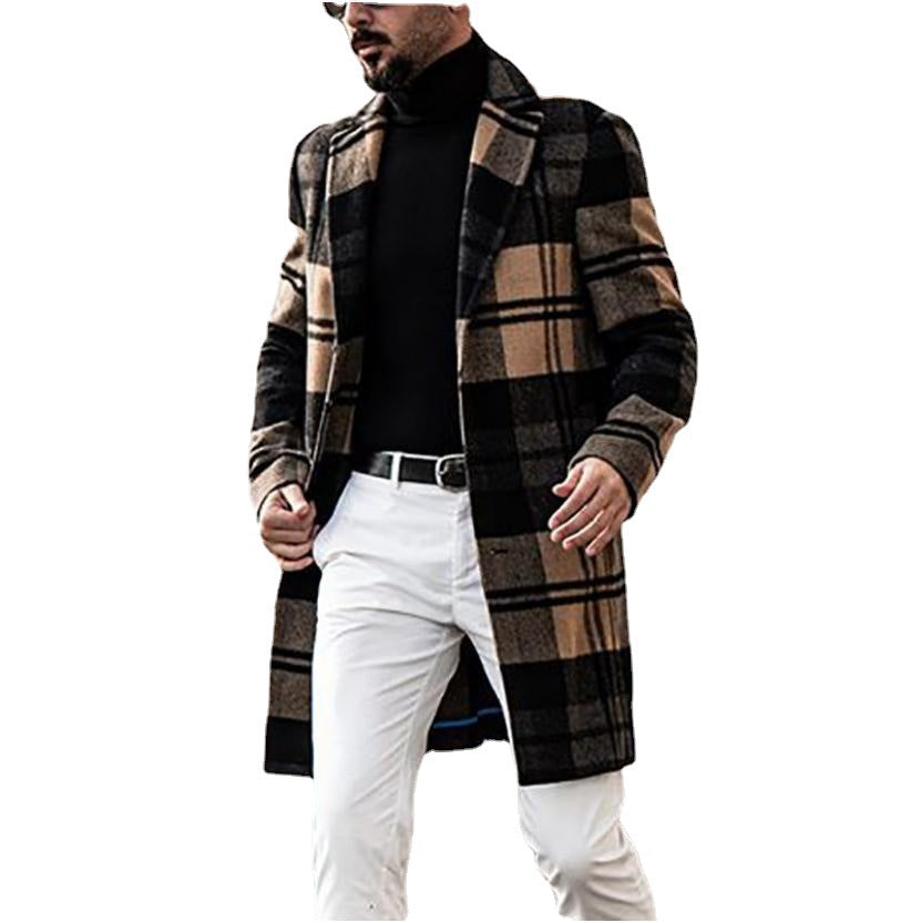 Plaid winter coat for men with warm lining Lune London