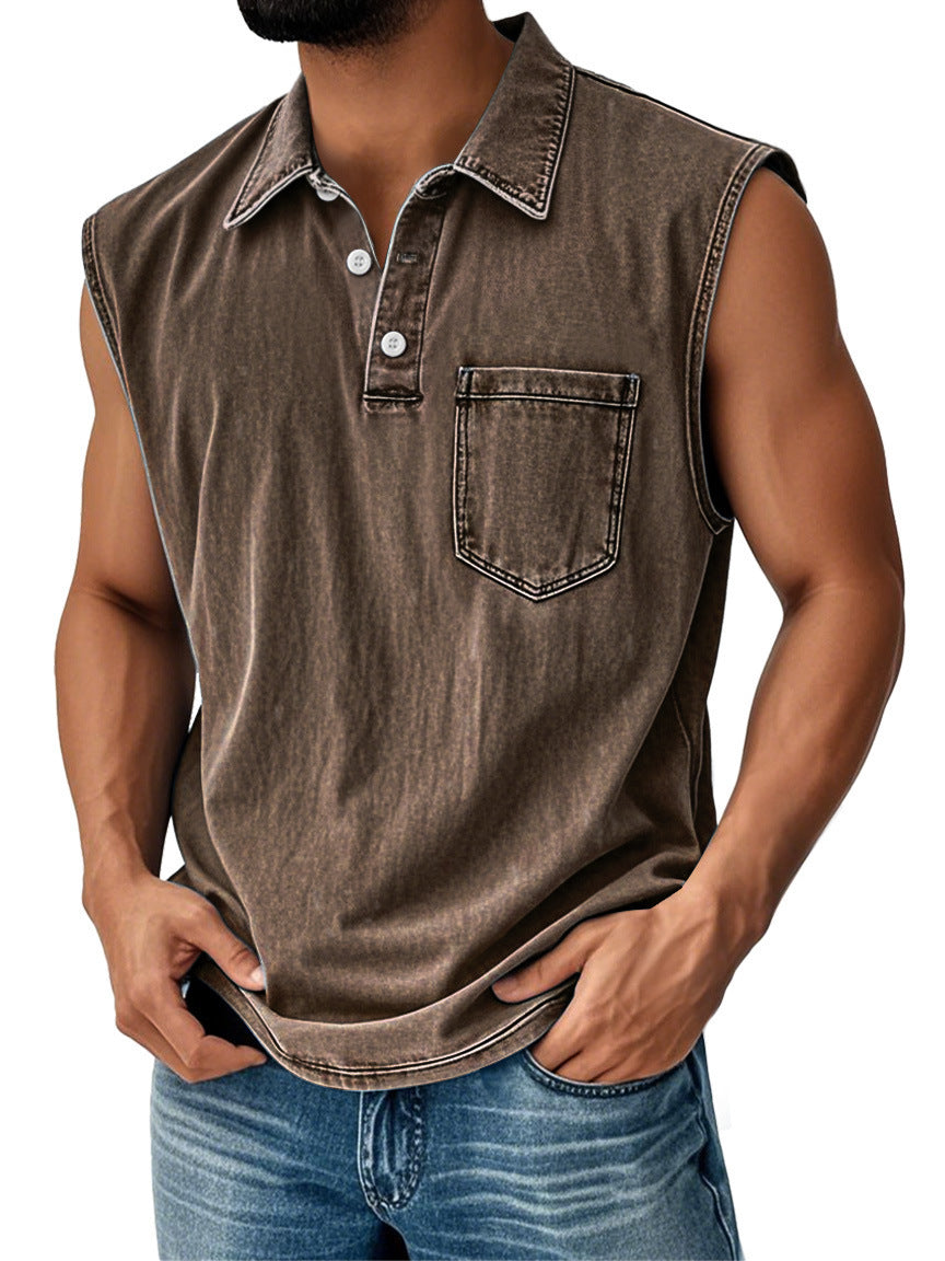 Men sleeveless polo Lune London