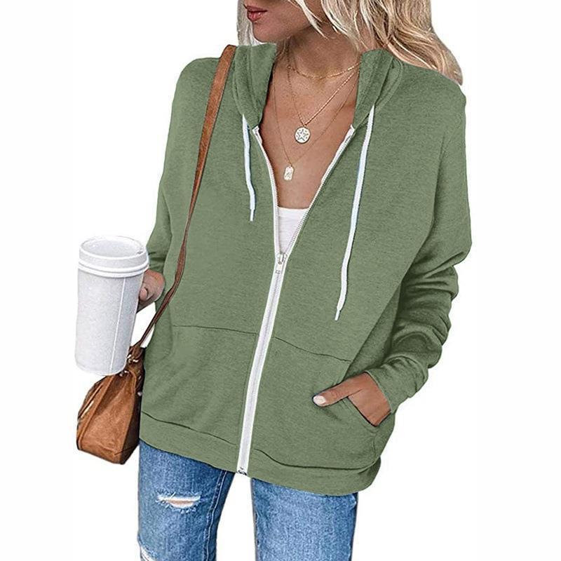 Dames loisirs zip-hoodie avec poches pratiques Chic & Stil