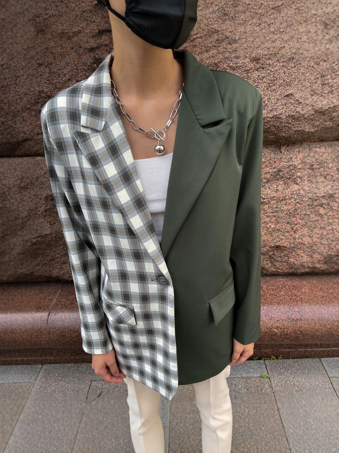 Checkered blazer for women with a soft cut Lune London
