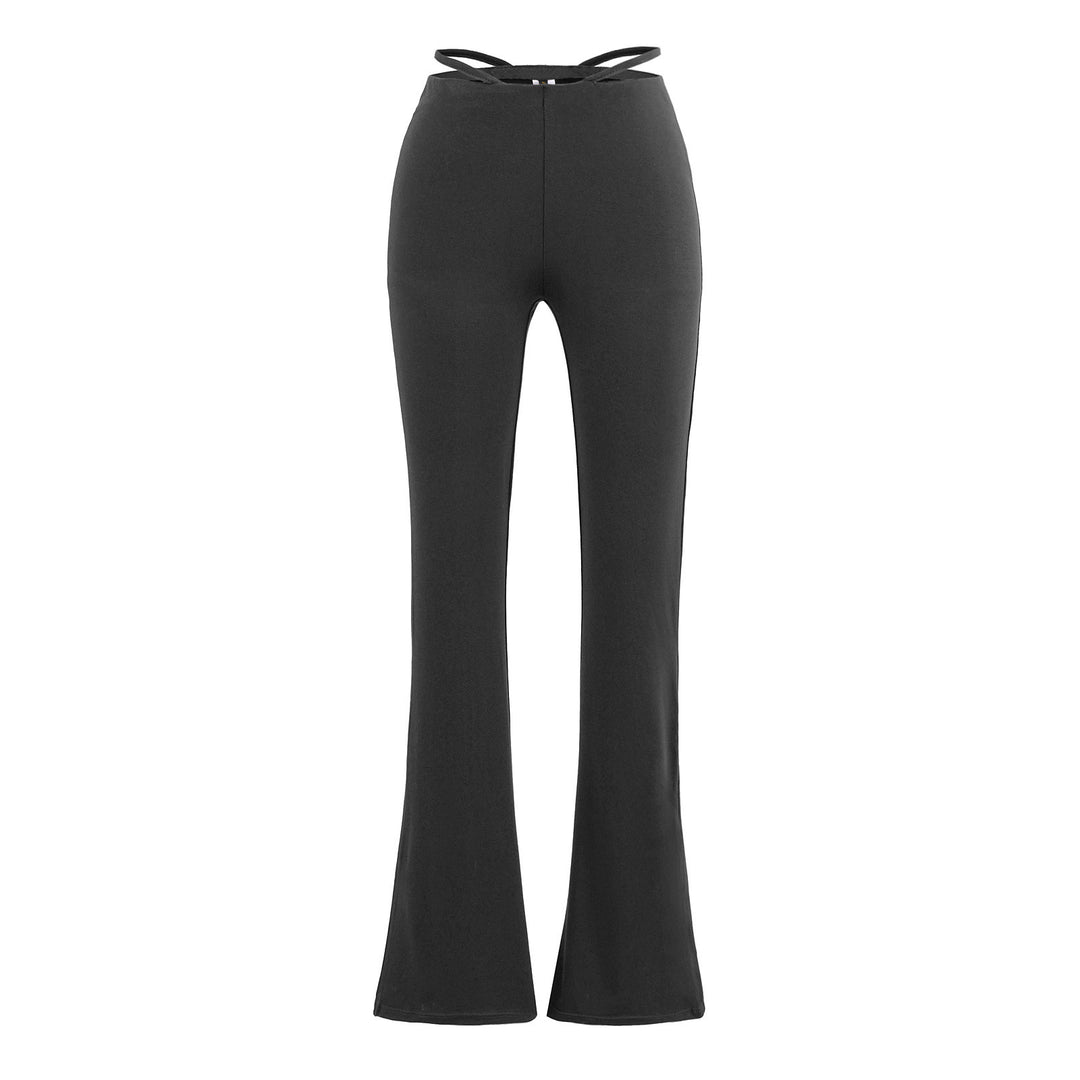 Elegant flared pants for women with a high waist and practical side pockets Lune London