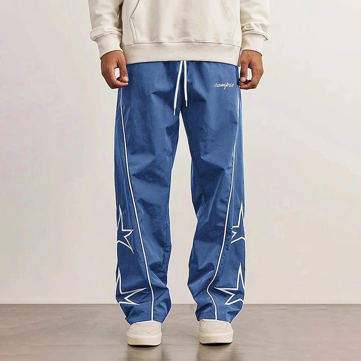 Men's Casual Sports Pants with Striking Star Design Chic Und Stil