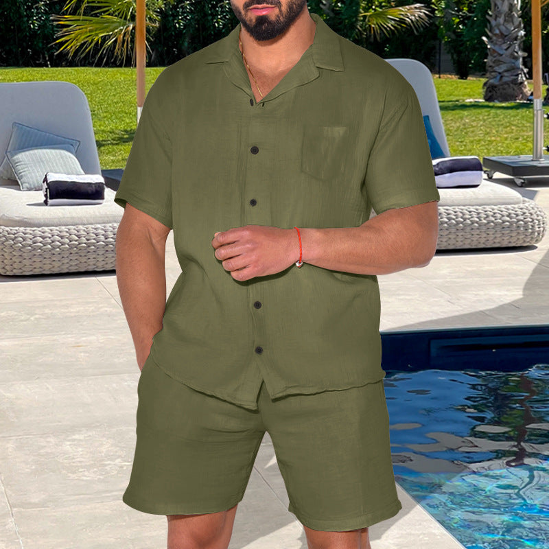 Men's short sleeve shirt and shorts set Lune London