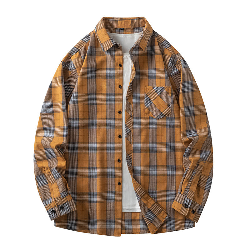 Casual checkered shirt for men with pockets and button-down collar Lune London