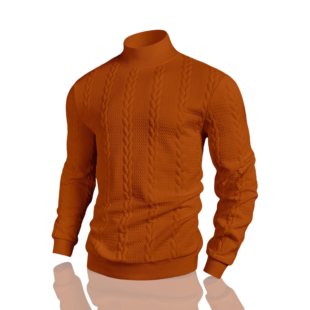Knitted sweater for men with high collar Lune London