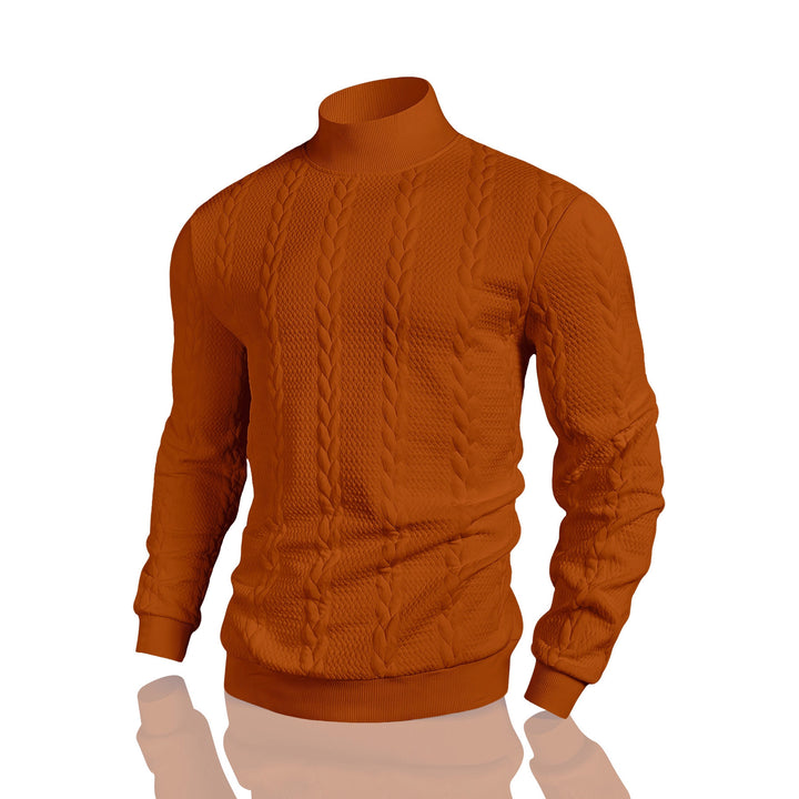 Knitted sweater for men with high collar Lune London