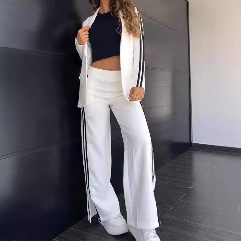 Elegant women's blazer set with wide trousers Lune London