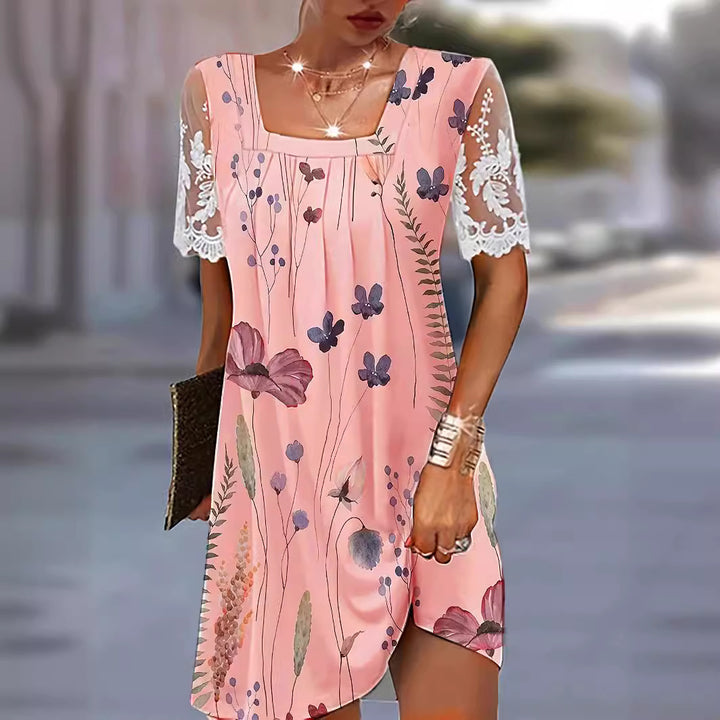 Lune London Floral Pattern Shift Dress for Women