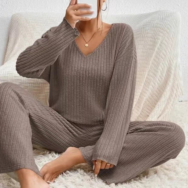 Women Casual Knit Top and Pants Set Lune London