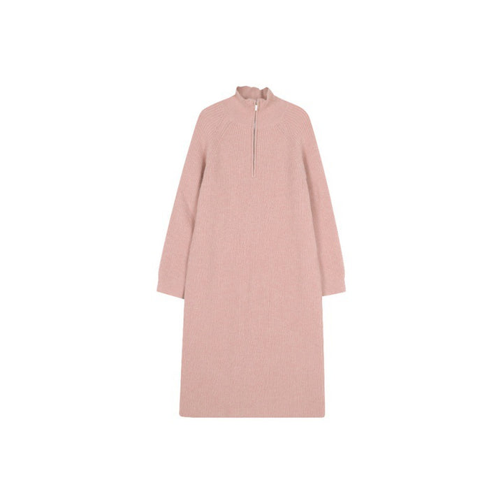 Robe tricotée pour femme avec col montant et fermeture éclair Chic & Stil