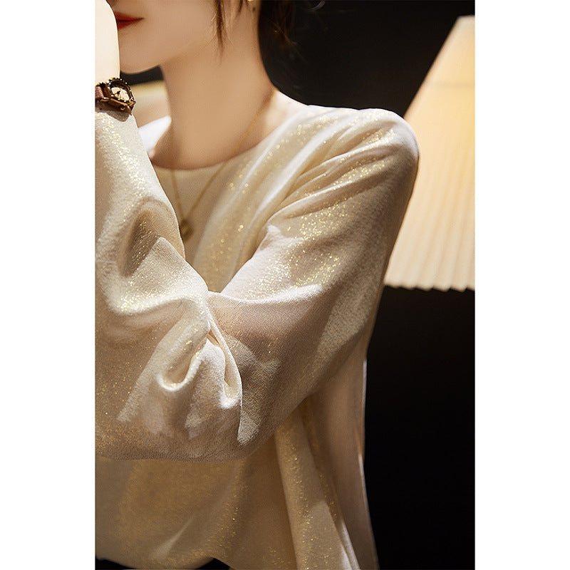 Elegant and sparkling long-sleeve top for women Lune London