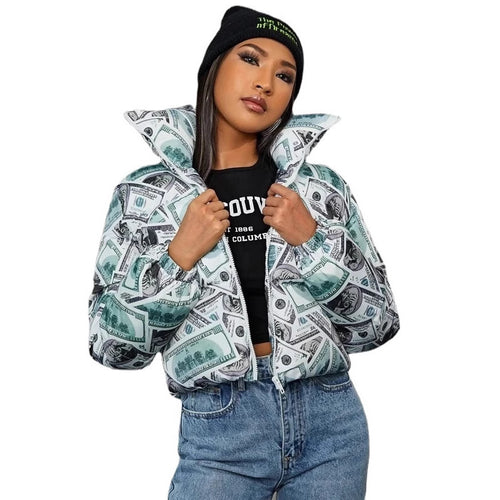 Trendy cropped quilted jacket for women with Dollar Lune London design