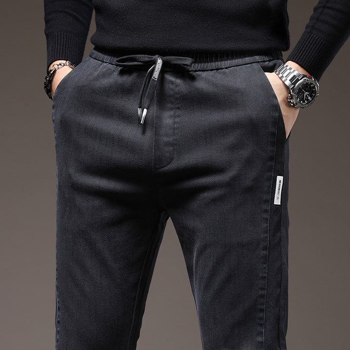 Pantalons chinos confortables pour hommes avec taille élastique Lune London