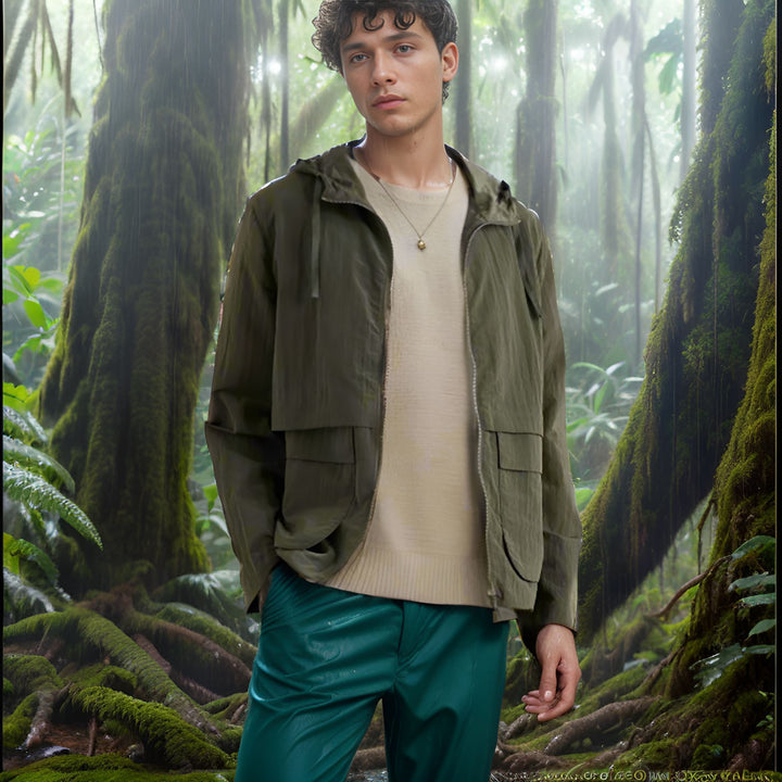 Lightweight outdoor jacket for women with adjustable hood and multifunctional pockets Lune London
