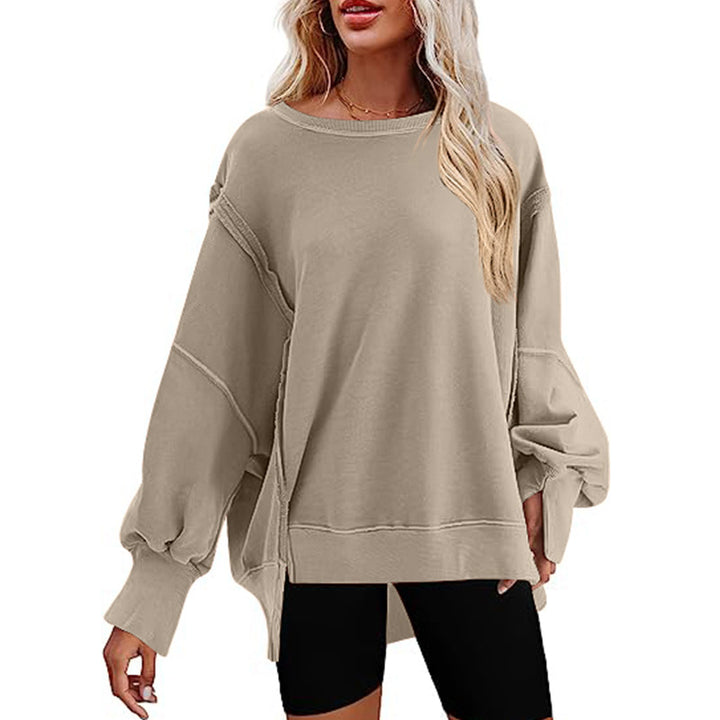 Ladies Oversized Sweatshirt with Puff Sleeves Lune London