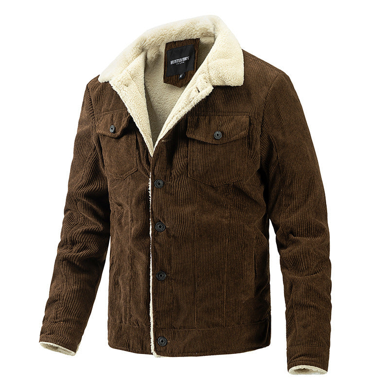 Corduroy jacket for men with soft teddy lining Lune London