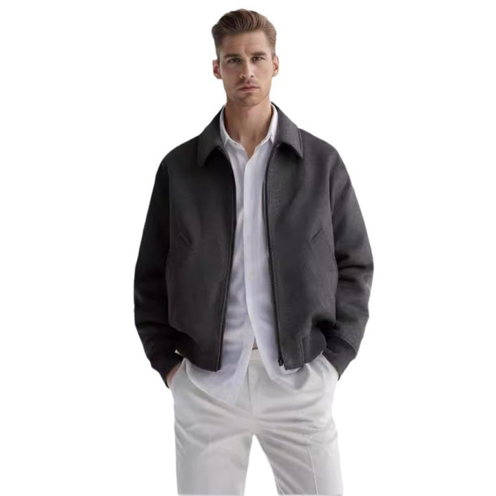 Colorful fleece bomber jacket for men with side pockets Lune London