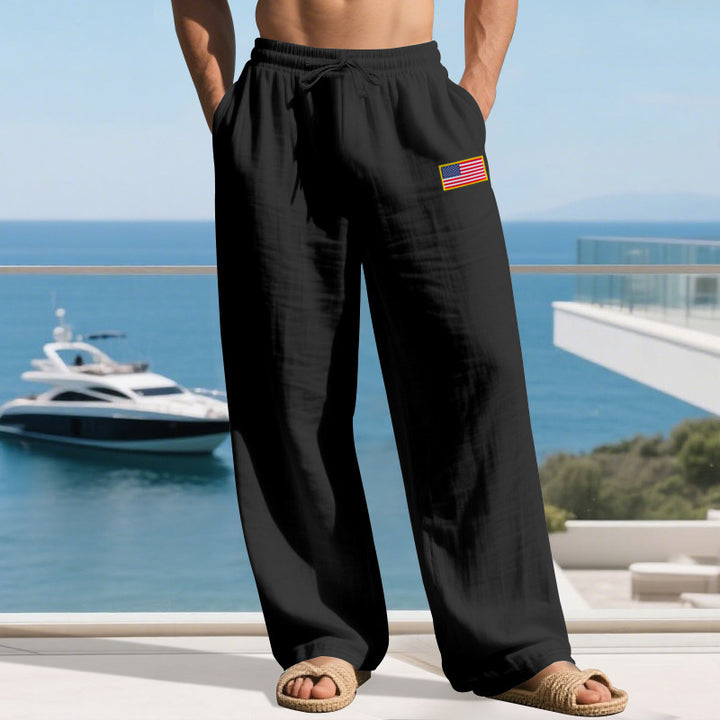 Casual beach pants for men with elastic waistband and side pockets Lune London