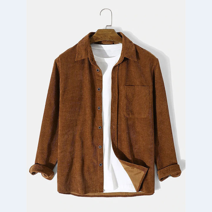 Corduroy jacket for men with a finely structured look and a practical chest pocket Lune London