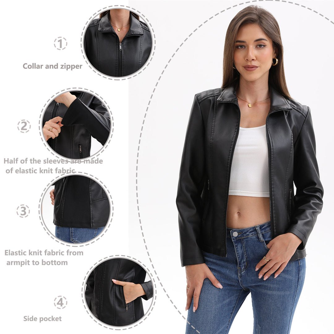 Ladies Lune London Faux Leather Jacket
