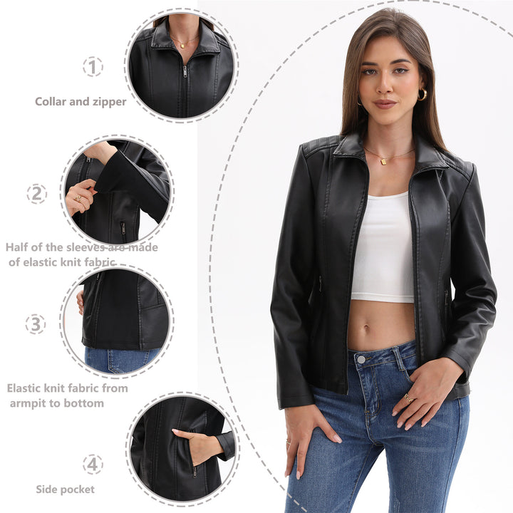 Ladies Lune London Faux Leather Jacket
