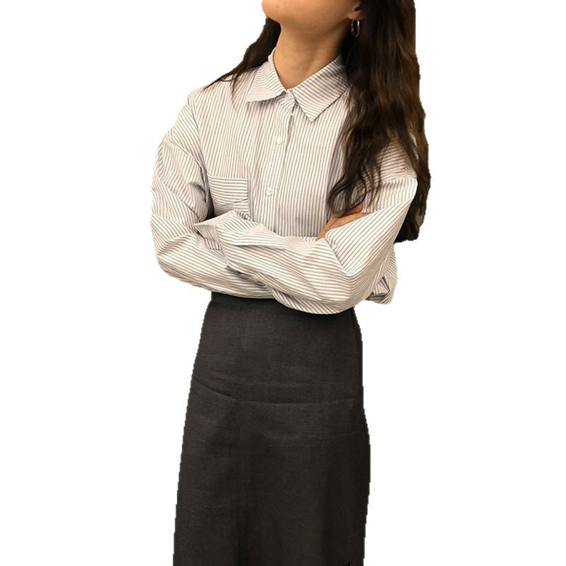 Blouse à manches longues tendance pour femmes avec rayures Chic & Stil