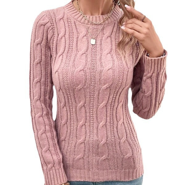 Knitted sweater for women with embossed pattern and fitted cut Lune London