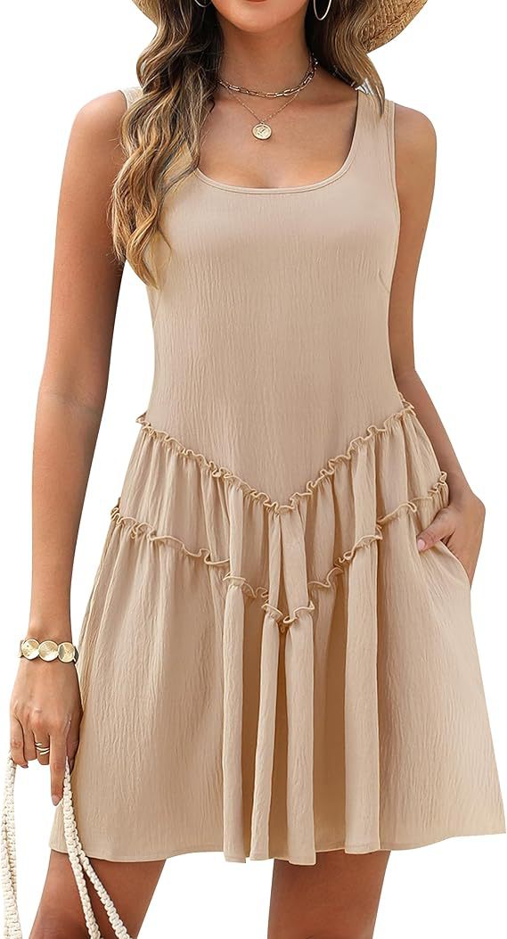 Leisure dress for women with ruffled details and pockets Lune London